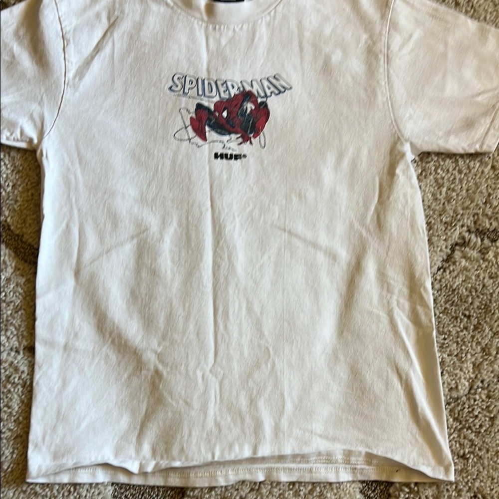 HUF White Short Sleeve Tee Spider Man